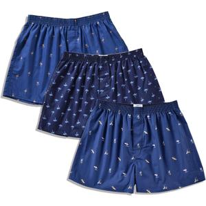 Cinvik Mens Boxer Shorts Multipack Pajamas Male Soft Sleeping Boxers Shorts Funny Flamingo Loose Cotton Boxers for Men, Medium