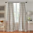 Elrene Home Fashions Brighton Windowpane Plaid Blackout Window Curtain, Living Room and Bedroom Drape with Rod Pocket Tabs, 52" x 95", 1 Panel (52"W x 95"L (Pack of 1))