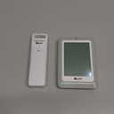 Indoor Outdoor Thermometer Hygrometer Wireless Weather Station, Temperature Humidity Monitor Battery Powered Inside Outside Thermometers with 330ft Range Remote Sensor and Backlight Display (White+Grey)