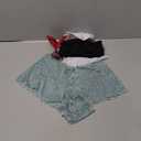 Lace Thong Cheeky Underwear for Women Seamless Bonded Boyshorts Full Coverage Hipster Panties 5 packs XL