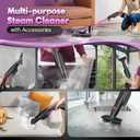 Standable Safe & High Temp Steam Mop Cleaner for Deep Cleaning, Powerful MultiPurpose and Heavy Duty Handheld Steam Cleaner, Detachable Floor Steamer with 18 Accessory for Hardwood Laminate Tile Grout (Black)