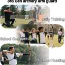 4 x 3rd Gen Archery Arm Guard, Adjustable Armguard with 3 Accessories, for Bow Hunting & Target Shooting, Unisex Arm Guards for Archery Targets, Backyard, Youth & Adults