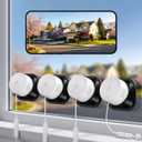 4MP/2K Window Security Camera 4Packs, No Drill 5G&2.4G WiFi Indoor Cameras for Home Security Monitoring Outdoor through Glass, Color Night Vision, 24/7 AI Human Detection, Apt. Easy Mag. Stick Install
