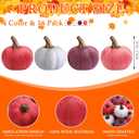 16 Pcs Thanksgiving Mini Pumpkins Artificial Felt Wool Fake Faux Small Pumpkins Decorations Table Centerpiece for Fall Autumn Farmhouse Wedding Party Decor(Pink Color)
