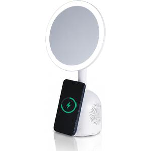 ELLE - LED Vanity Mirror with Bluetooth Speaker and Wireless Charging