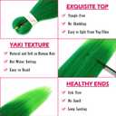 Dorsanee Ombre Light Green Braiding Hair Pre Stretched 24 Inch 3 Packs for Box Braids Twists Locs Soft Yaki Texture Hot Water Setting