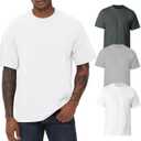 Mens Cotton T Shirts Short Sleeve Crew Neck Basic T-Shirt Essentials T-Shirts Crewneck Tees for Men (Large)