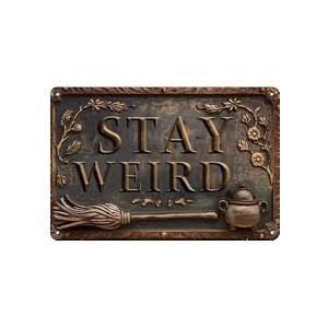 Retro Witch House Tin Sign,Vintage Halloween Metal Signs,Witch Wall Decor for Magic Home, Garden, Cafes, Bar, Mistery Club 8X12 inches