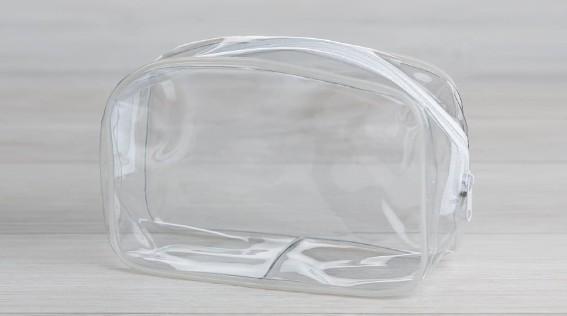 2 Transparent Plastic Pouches