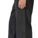 Plaid&Plain Men's Hip Hop Baggy Jeans Casual Wide Leg Y2k Skateboard Vintage Denim Pants Streetwear (Black)