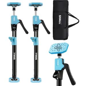 SHALL Cabinet Jack Support Pole, 18.5-29.5 in Adjustable Third Hand Tool, Steel Telescopic Quick Support Rod with 154lbs Capacity for Cabinets Jack, Drywall Lift & Cargo Bars, 2PK w/Storage Bag SHALL Cabinet Jack Support Pole, 18.5-29.5 in Adjustable Third Hand Tool, Steel Telescopic Quick Support Rod with 154lbs Capacity for Cabinets Jack, Drywall Lift & Cargo Bars, 2PK w/Storage Bag
