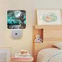 2Pack Halloween Night Light Plug-in,Dusk to Dawn Smart Sensor Led Nightlight for Bedroom Bathroom Kitchen Hallway Stairs Energy Efficient Decor Desk Lamp (color-12)