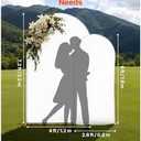 Arch Backdrop Stand, Set of 2, 7.2 ft and 6 ft, Stable Structure, Easy Assembly, Gold Metal Arch Backdrop Stand with Cover for Wedding, Birthday Party, Celebration, and Ceremony Decoration