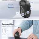 TECKNET Wireless Mouse for Laptop, 2.4G Ergonomic Optical Mouse Silent Bluetooth Mouse(BT5.0) 4000DPI Adjust, Computer Portable PC Quiet Mice with USB-A Receiver & 6 Buttons for Mac, 18 Months Battery