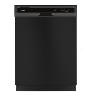Whirlpool 24-in Front Control Built-in Dishwasher 57-Decibel Standard Sound Level - Black