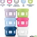 Ello Reusable Condiment Containers with Screw-on Leak Proof Lid | Perfect for Salad Dressing Sauce Dips Lunchbox Picnic Travel Bento Box | BPA-Free | Dishwasher Safe