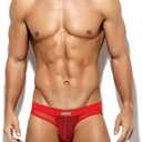 Arjen Kroos Men's Sexy Briefs Mesh Breathable Comfortable Underwear (XXL)