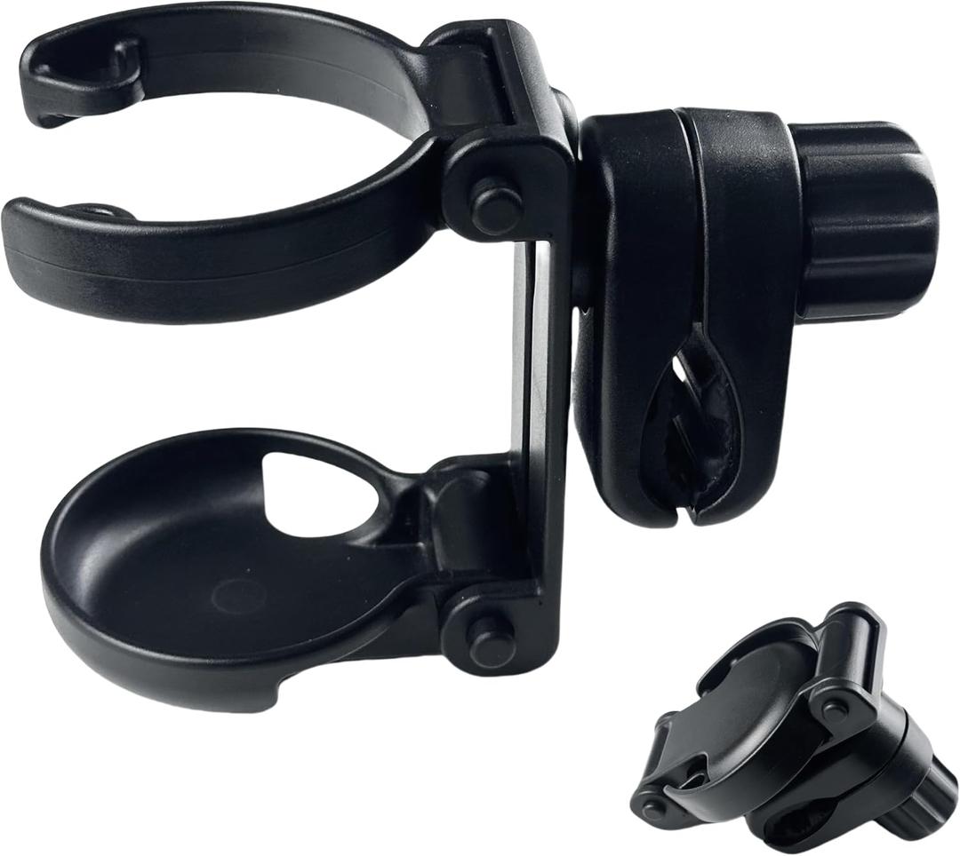 3 x Foldable Baby Stroller Parent Cup Holder, Universal Plastic Drink Holder with Anti - Slip Clamp, Suitable for Bottles, for Strollers, Outdoor Fishing, Picnics, Camping.