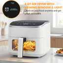 Sweetcrispy Air Fryer 4 Quart with Window, 1500W Digital Airfryer with 8 Presets, 60-Min Timer, Max 400F, Auto Shut Off & Nonstick Dishwasher Safe Basket, Shake Reminder for Small Kitchen, 4.23 QT