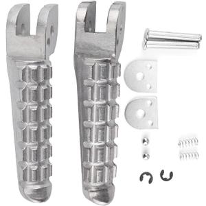 Aramox Foot Pegs, Motorcycle Rear Foot Pegs Footrests Modified Accessory Silver Fit for 696/796 2009-2013