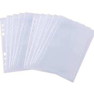 CYFUN DESIGN 10 Sheet Binder Pockets Sleeves Bags A5 Size 6 Hole Binder Folder for Dies and Stamps Storage,Waterproof PVC Clear Bags Protectors for Cutting Dies Stencil Album Stamp Crafts