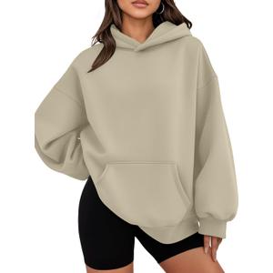 WYNNQUE Hoodies for Women Oversized Sweatshirts Fall Fashion Outfits 2026 Casual Sweaters Tops Fleece Workout Winter Clothes (Small, Beige)