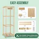 Honeyera Stuffed Animal Storage & Organizer with Stuffies Freshener Spray, Wooden Cute Zoo Toy Holder for Toddler Rooms, Playrooms & Bedrooms