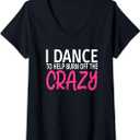 Women's I Dance Salsa to Burn Off The Crazy Salsa Dancer V-neck T-shirt, M