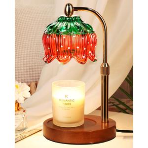 Strawberry Candle Warmer Lamp with Timer & Dimmable Brightness, House Warming Gift New Home, Candle Warming Gift for Valentines, Birthday Gifts for Women Mom, Flameless Wax Melt Warmer for Jar Candles