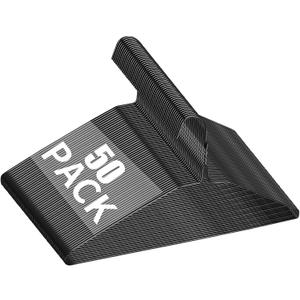50 Pack Metal Wire Hanger, 18-inch Clothes Hangers in Bulk, Wire Hangers for Clothes, Metal Coat Hangers for Standard Size Shirts, Suits, Pants, Skirts, Coats, Ultra Thin Space Saving (Black)