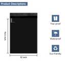 KKBESTPACK 200 Pcs 12x15.5 Poly Mailer Envelopes Shipping Bags Self Adhesive Waterproof Bags (Black), 12 x 15.5