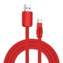 chubbycable Chubby 2.0 Fast Charging Cable Durable Soft Silicone USB C Cable 120W Extra Thick Charger Cord Compatible with iPhone 17-15 Series iPad, Red+Red, USB-A to Type-C, 8.2FT