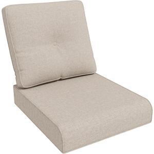 Outdoor Chair Cushions Set for Patio Furniture, 22x25/22x24 Inch, Waterproof & Fade Resistant Patio Chair Cushions, Think Patio Furniture Cushion for Chair, Sofa, and Couch (Beige, 1 Set)