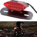 DREAMIZER Motorcycle Tail Light Integrated Running Lamp Brake&Turn Signal Light with License Plate Bracket Compatible With Motorcycle Street Bike Cruiser Chopper And More