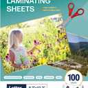 HA SHI (100 Sheets) Self Adhesive Laminating Sheets, Cold Laminate, self Seal, Plastic Paper, 8.7 x 12.2 Inch