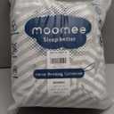 MooMee Striped Duvet Cover Set 100% Washed Cotton Linen Like Textured Breathable Durable Soft Comfy (Sage Green White Classic Stripes, Queen 90"x90")