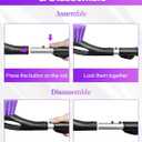 HEEYA Ice Scraper and Brush for Car, Extendable Snow Brush and Ice Scraper for Car Windshield Window, Car Snow Scraper and Brush with Foam Grip for SUV Truck Automobile Vehicle - Purple (33 Inch)