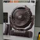 36000mAh Camping Fan,120H Rechargeable Fan Portable with Detachable Battery