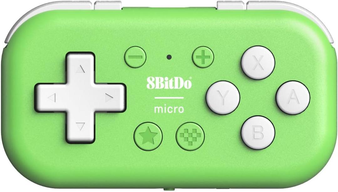 Nargos 8BitDo Micro Bluetooth Key Chain Sized Mini Controller for Nitendo Switch, Windows, Android and macOS (Micro- Green)