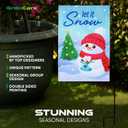 9 x Winter Garden Flag 12.5 x 18 Inch  Double-Sided Snowman Garden Flag, Weather & UV-Resistant Yard Flags for Outside, Perfect for Garden & Lawn Decoration