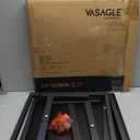 VASAGLE Bar Table, Kitchen Dining Table, High Top Pub Table, Bar Height Cocktail Table for Living Room Party, Sturdy Metal, 23.6 x 23.6 x 36.2 Inches for Narrow Spaces, Ebony Black and Ink Black