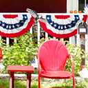 4PCS 3x6 Feet Bunting Flags,American Flag Bunting for Outside,4th Of July Decorations Outdoor,Memorial Day Decorations