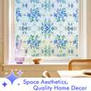SOMWISE Frosted Glass Window Privacy Film with Tools, Heat Blocking, Anti-UV, Anti-Glare, Static Cling, Decor for Home Bathroom Door, Renter Friendly, Removable, Reusable, Blue 45Inchx78.5Inch