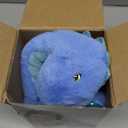 Hopearl LED Musical Stuffed Dinosaur Lighting Up Singing Diplodocus Soft Plush Toy with Long Neck Adjustable Volume Lullaby Animated Soothe Gifts for Kids Toddlers, Blue, 16''