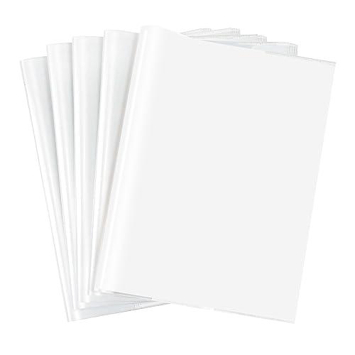 YEEKORO Book Covers, 10 Pieces Transparent Waterproof Plastic Book Sleeve Notebook Protector Book Cover for Books 19x26cm