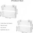 4 Pcs Greeting Card Display Stand, Wall Mount Graded Card Organizer Clear Acrylic Display Rack for Postcard /Brochure/Photos/Picture
