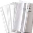 ReliThick 100 Pack Adjustable Clear Book Covers Fits Books with 9.25 x 15 Inches, Plastic Waterproof Sleeve for Textbooks Paperbacks, with Self Adhesive Closure, Against Dust, Wear Book Protector