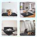 Nobleza Waterproof Dog Blanket Reversible Super Soft Warm Fluffy Sherpa Fleece Pet Blanket Pee Urine Proof Washable Couch Protector for Small Medium Dogs & Cats 32  40 Grey