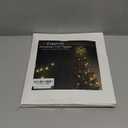 hogardeck Christmas Tree Topper, 10 Inches Lighted Gold Snow Tree Topper, 20 LED Lights Gold Glitter Powder Snowflake Tree Toppers Christmas Decorations, Battery Powered Timer Xmas Treetop Star Decor