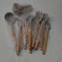 Kitchen Utensils Set- 35 PCs Cooking Utensils with Grater,Tongs, Spoon Spatula &Turner Made of Heat Resistant Food Grade Silicone and Wooden Handles Kitchen Gadgets Tools Set for Nonstick Cookware (Khaki)